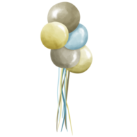 bunt Luftballons mit Quaste Illustration png