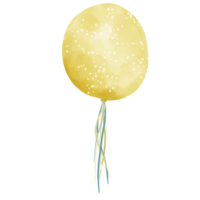 Gelb Ballon mit Quaste Illustration png