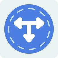 T Junction Vector Icon