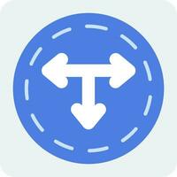 T Junction Vector Icon