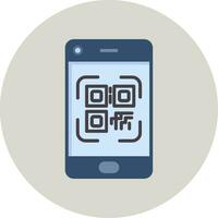 Smartphone Qr Code Vector Icon