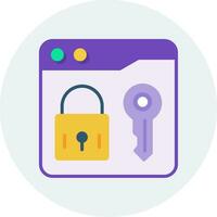 Website Locked Vector Icon