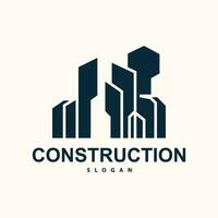 Building Real Estate Apartment Construction Logo, Elegant Premium Rustic Monogram Vector Design