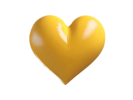 AI generated 3D love icon on transparent background with PNG