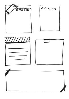 conjunto de marcos de garabatos y diferentes elementos para el diseño conceptual. vector