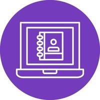 Laptop User Vector Icon