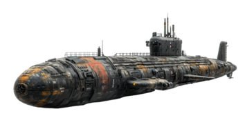 ai generado submarino militar operaciones cauteloso submarino maniobras para global seguridad png