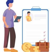 Employment Insurance Illustration which can easily edit and modify vector