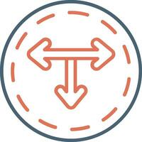 T Junction Vector Icon