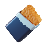 AI generated Protein bar 3d icon png