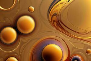 AI generated Abstract liquid circles background. Pro Photo