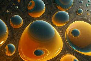 AI generated Abstract liquid circles background. Pro Photo