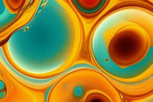 AI generated Abstract liquid circles background. Pro Photo