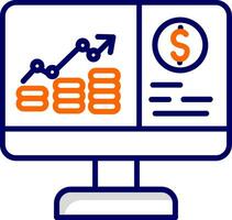 icono de vector de mercado de valores