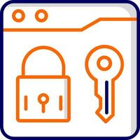 Website Locked Vector Icon