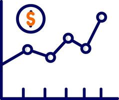 icono de vector de mercado de valores