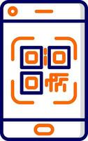 teléfono inteligente qr código vector icono