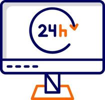 Icono de vector de 24 horas