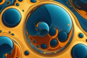 AI generated Abstract liquid circles background. Pro Photo