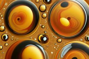 AI generated Abstract liquid circles background. Pro Photo