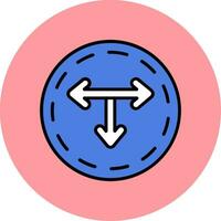 T Junction Vector Icon