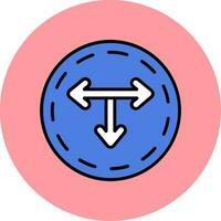 T Junction Vector Icon