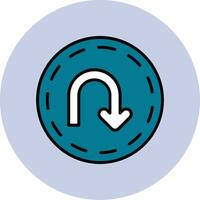 U Turn Vector Icon