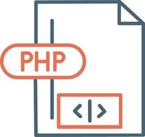 icono de vector de php