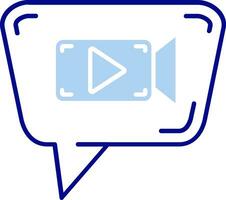 Video chat Line Filled Icon vector