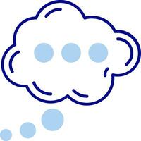 Cloud Line Filled Icon vector