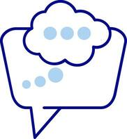 Thinking Line Filled Icon vector