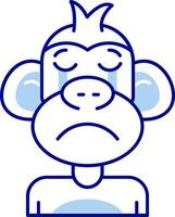 Cry Line Filled Icon vector