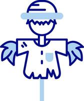 Scarecrow Line Filled Icon vector