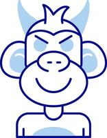 Demon Line Filled Icon vector