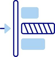 izquierda alineación línea lleno icono vector
