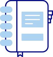 Notebook Line Filled Icon vector