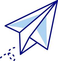 Paper plane Line Filled Icon vector