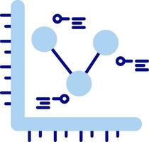 Chart Line Filled Icon vector