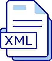 Xml Line Filled Icon vector
