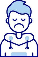 Sad Line Filled Icon vector