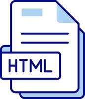 Html Line Filled Icon vector