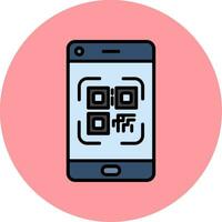 Smartphone Qr Code Vector Icon
