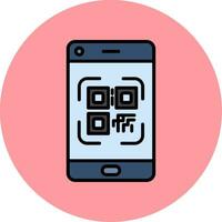 Smartphone Qr Code Vector Icon