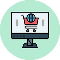 icono de vector de comercio electrónico