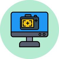 icono de vector de pantalla de monitor