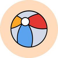 icono de vector de pelota de playa