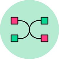 Many To Many Vector Icon