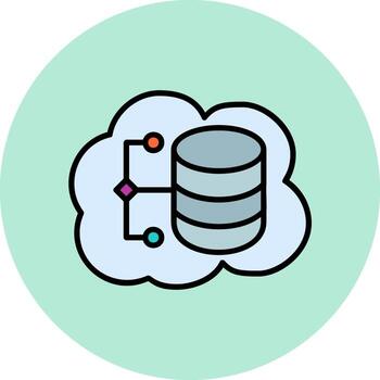 Cloud Data Vector Icon