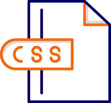 icono de vector de archivo css