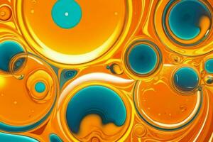 AI generated Abstract liquid circles background. Pro Photo